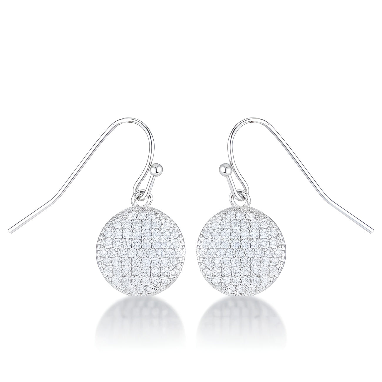 0.6 CT ELEGANT CZ DISK EARRINGS - PIERGIORGIO CERRONI