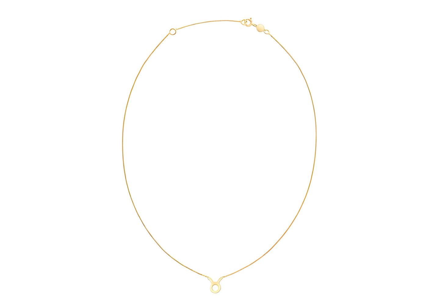 YELLOW GOLD TAURUS NECKLACE