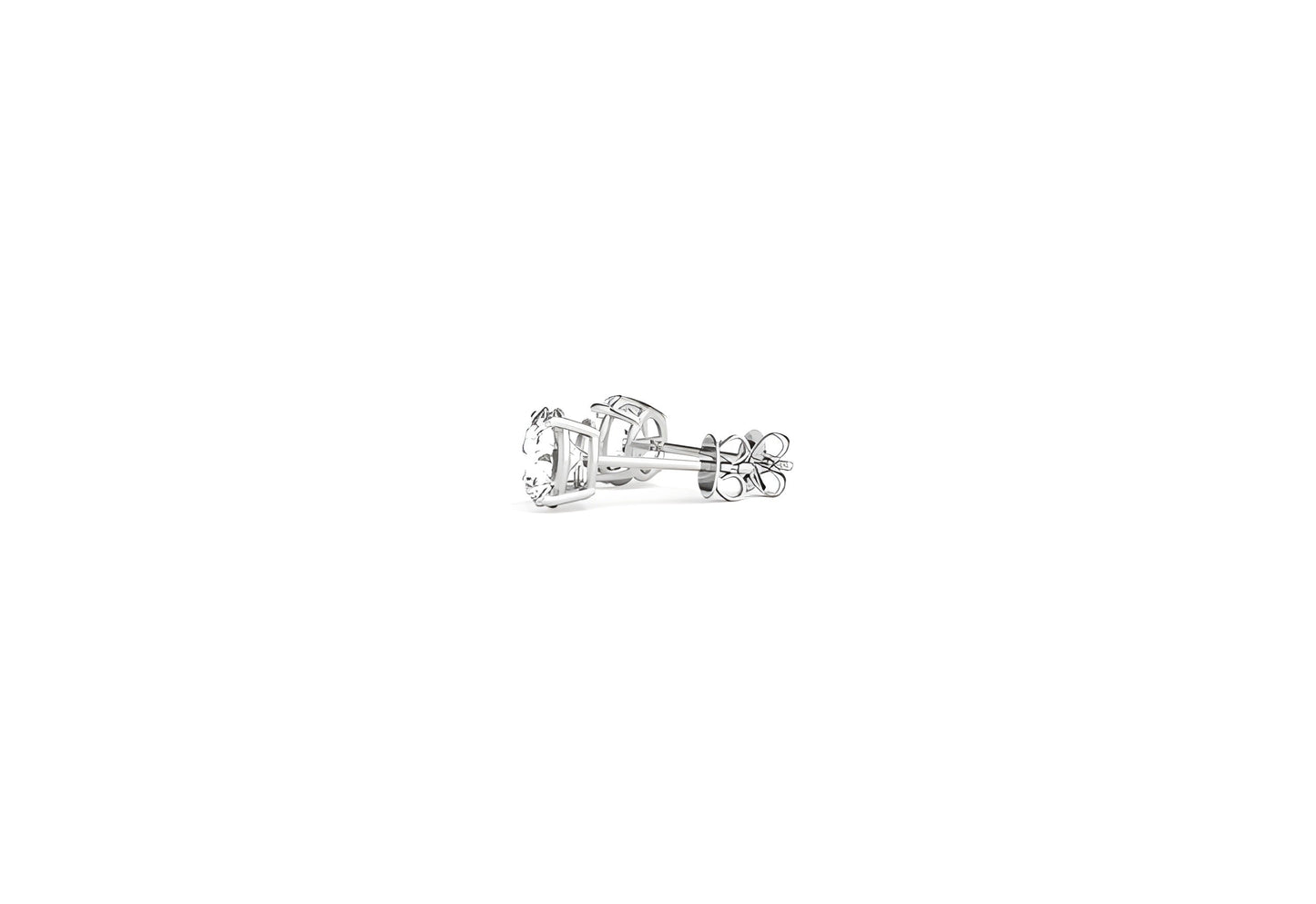 1 CTTW CERTIFIED IGI LAB GROWN ROUND DIAMOND STUD EARRINGS 14K WHITE GOLD (G/VS2) - PIERGIORGIO CERRONI