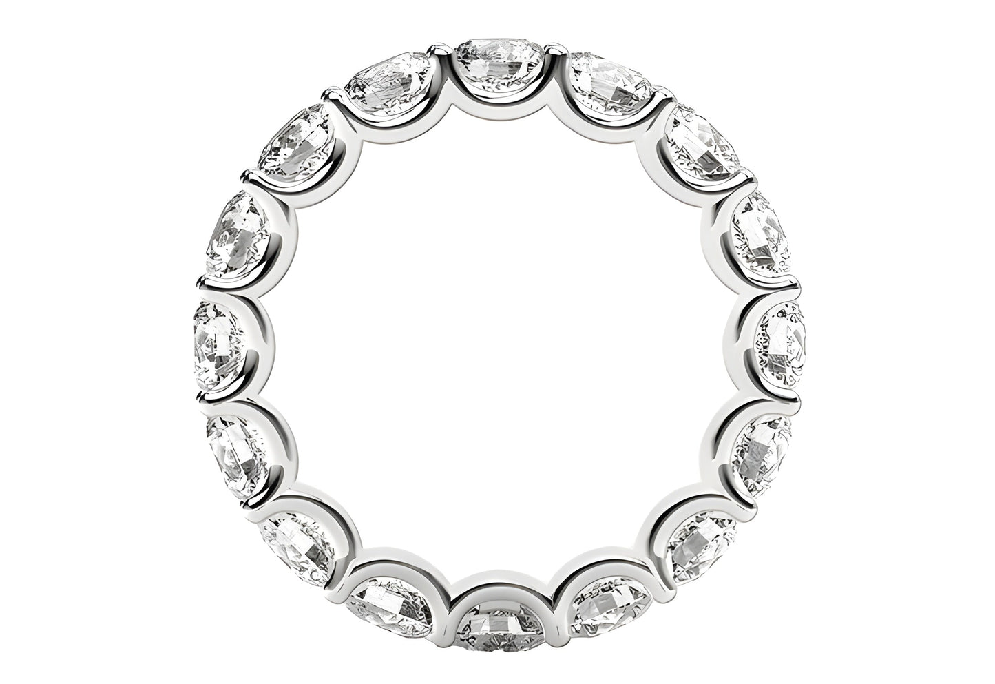 ROUND CUT LAB GROWN DIAMOND ETERNITY RING IN WHITE GOLD (4 CTTW FG/VS2)