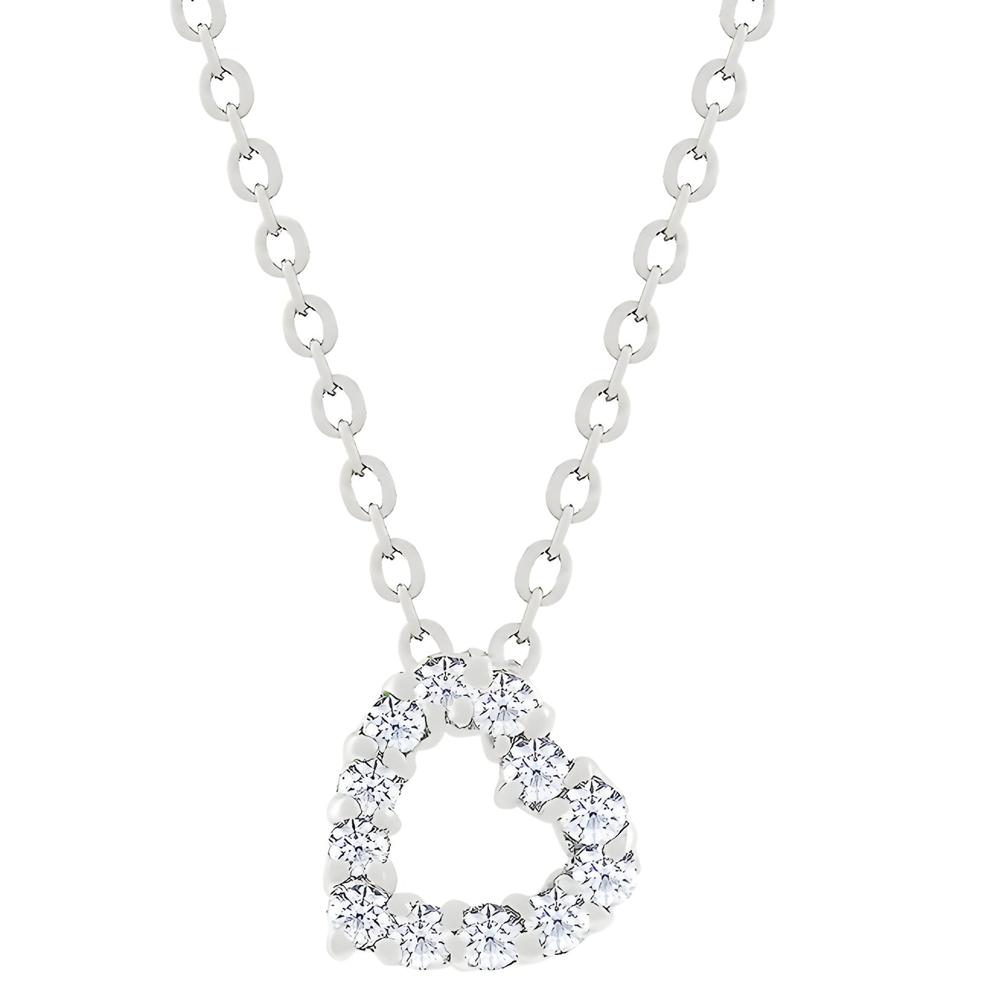 CZ HEART SILHOUETTE PENDANT