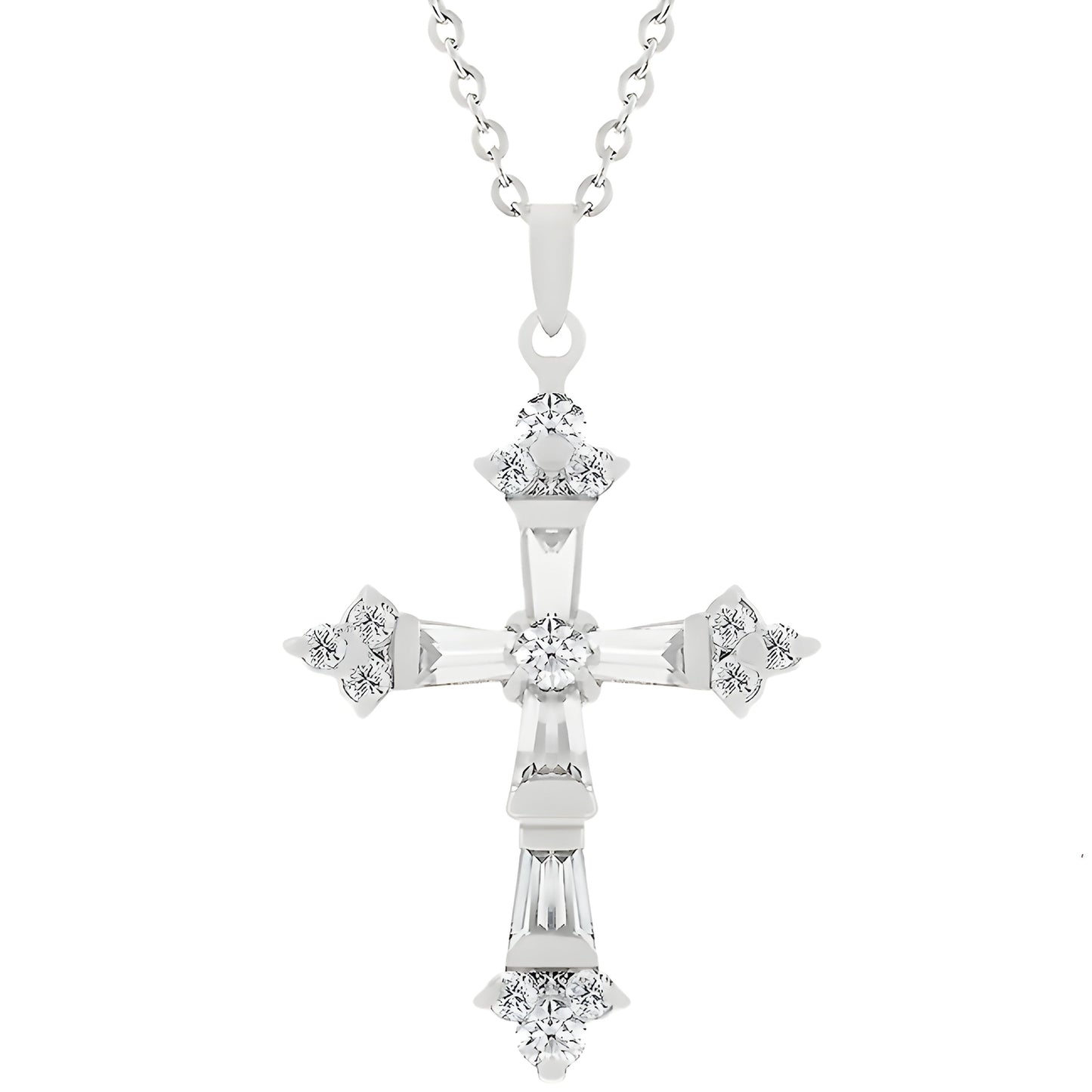 BRILLIANT CZ CROSS PENDANT