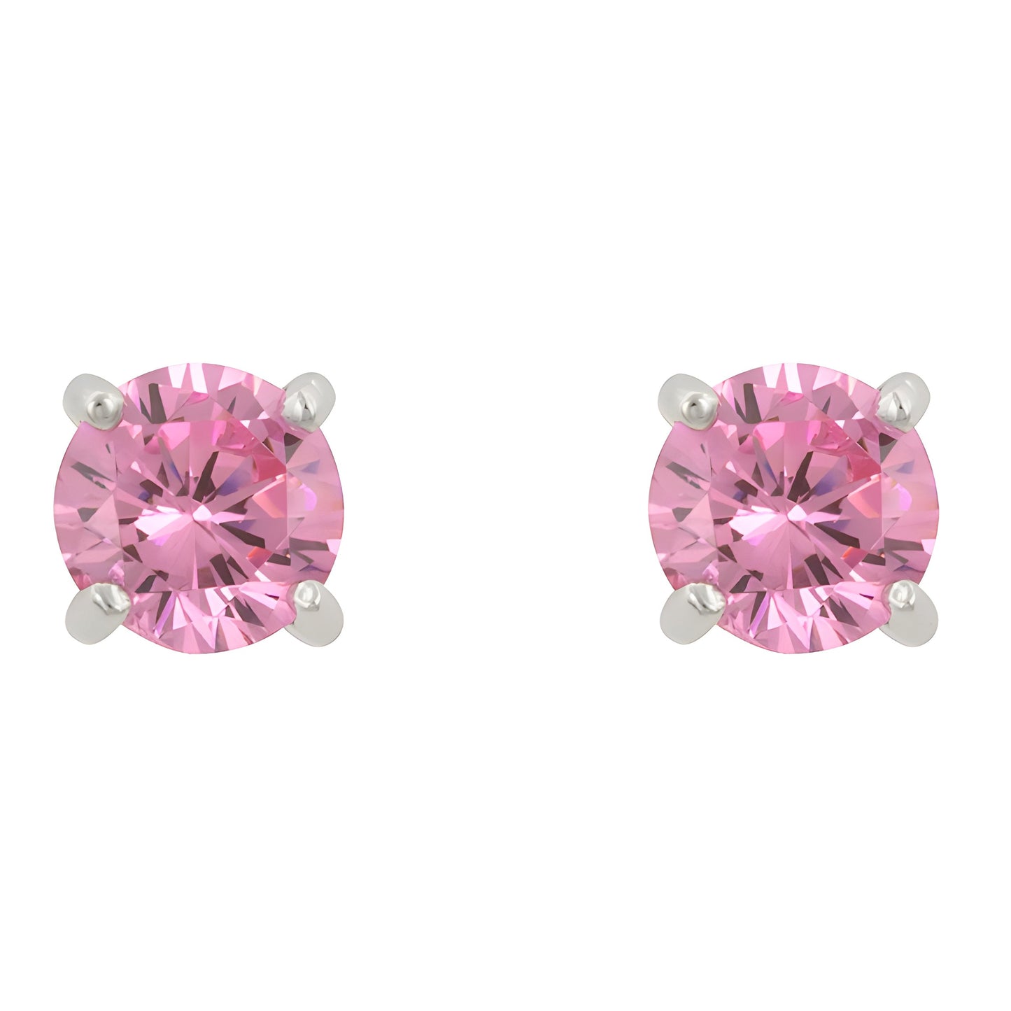 PINK CZ STUD EARRINGS
