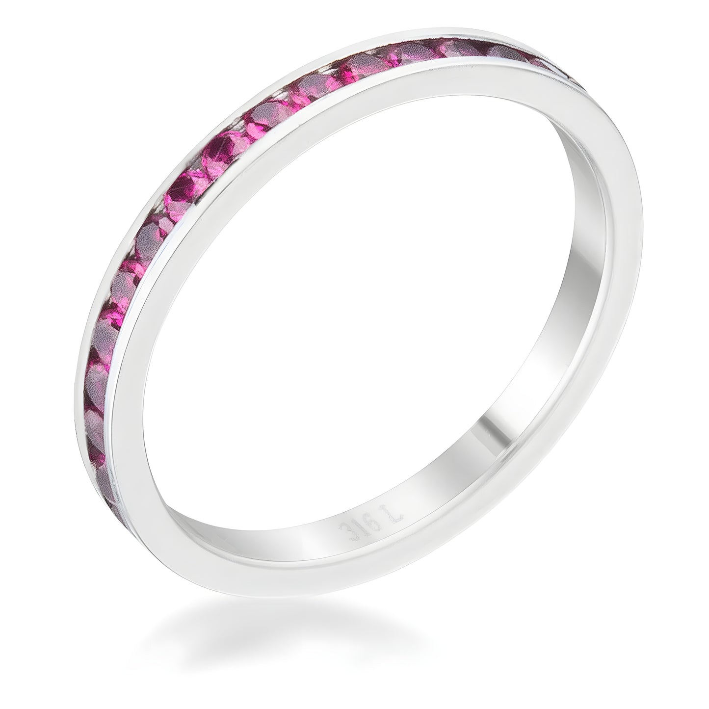 TERESA 0.5 CT GARNET CZ ETERNITY BAND