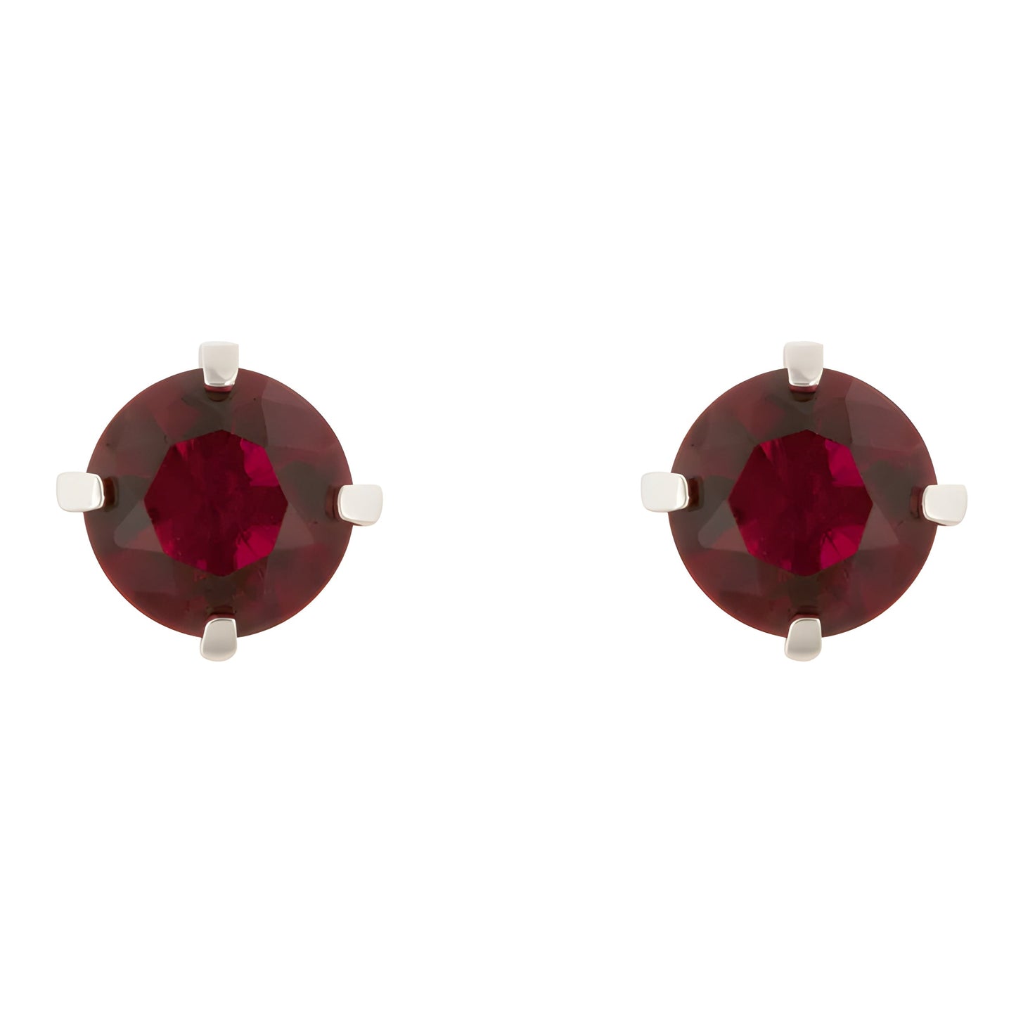 RUBY CZ STUDDED EARRINGS