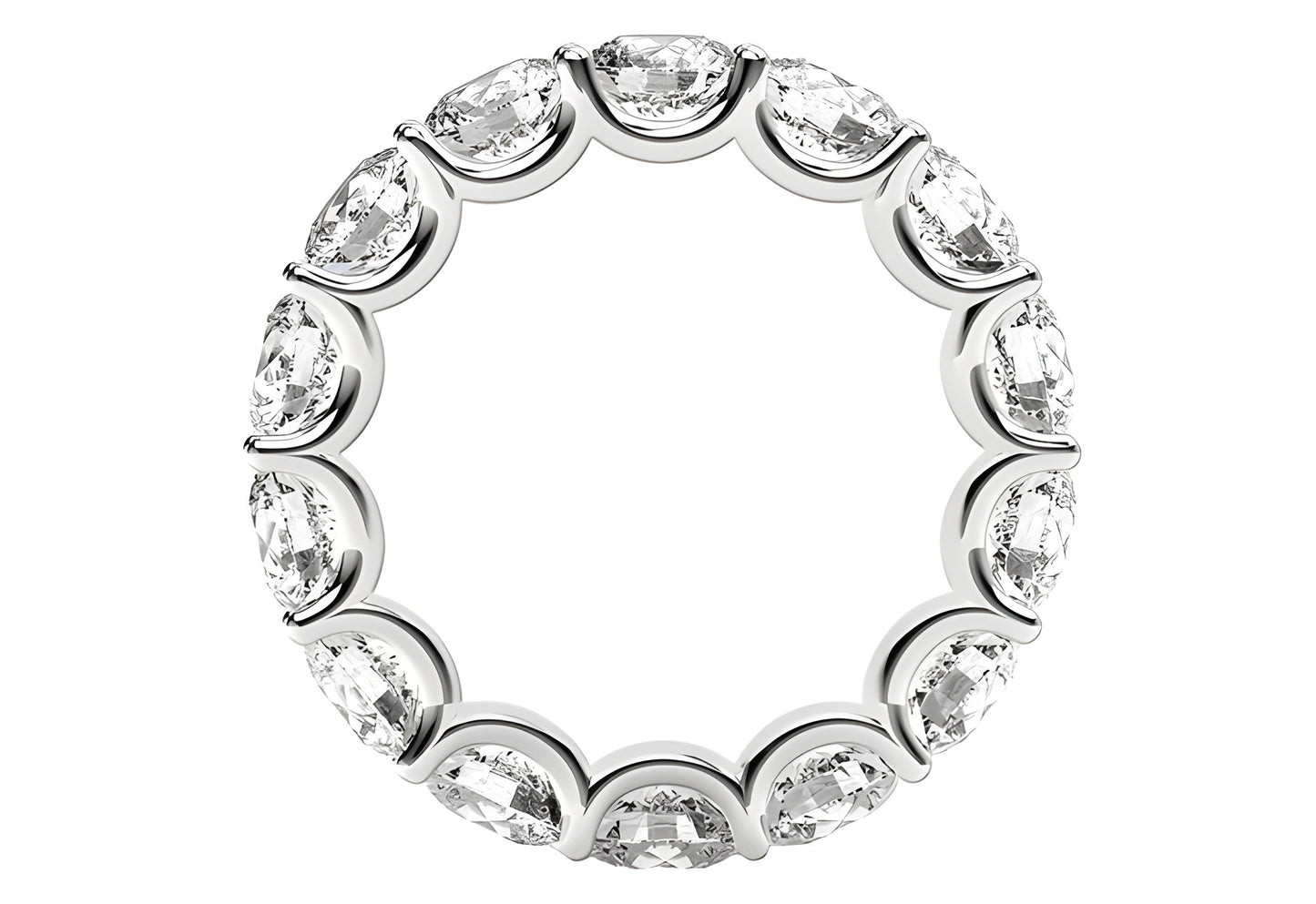 ROUND CUT LAB GROWN DIAMOND ETERNITY RING IN 14K WHITE GOLD (6 CTTW FG/VS2) - PIERGIORGIO CERRONI