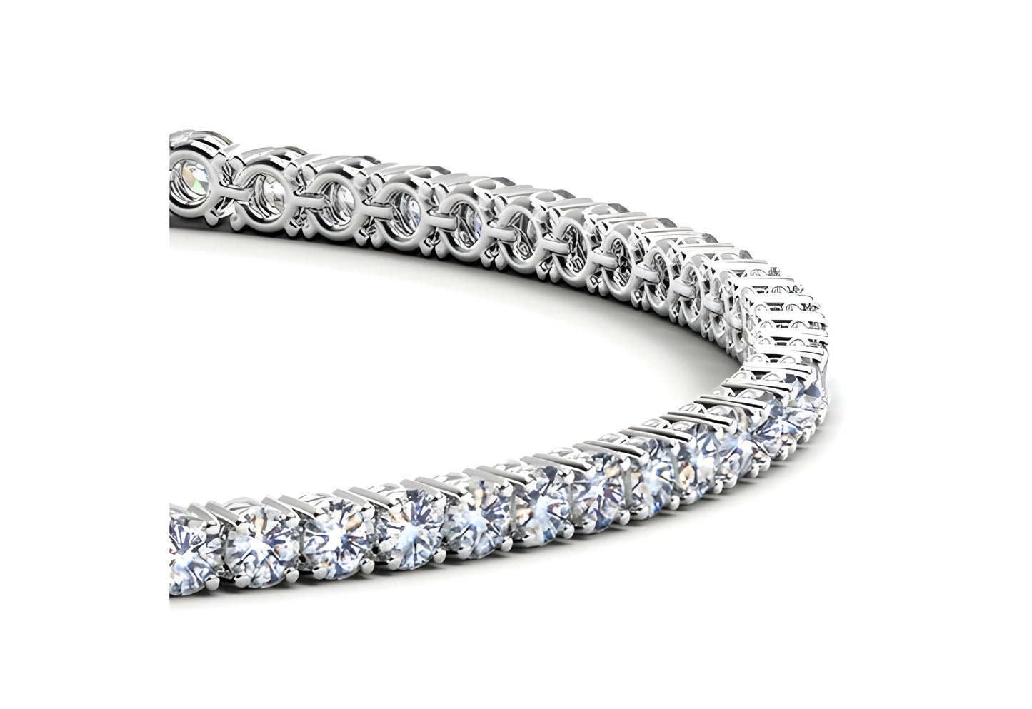LAB GROWN ROUND DIAMOND TENNIS BRACELET IN 14K WHITE GOLD (3 CCTW F/G VS2/SI1)