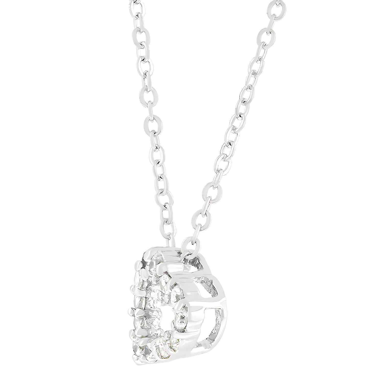 CZ HEART SILHOUETTE PENDANT