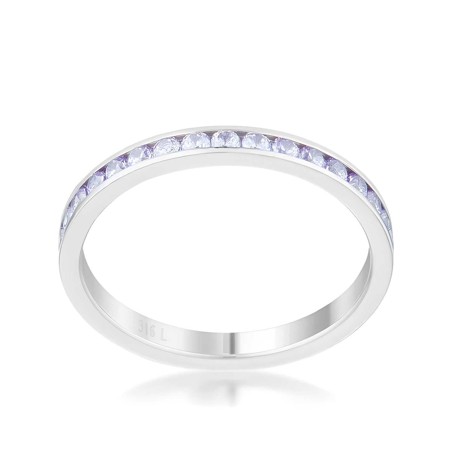 TERESA 0.5 CT LIGHT LAVENDER CZ ETERNITY BAND