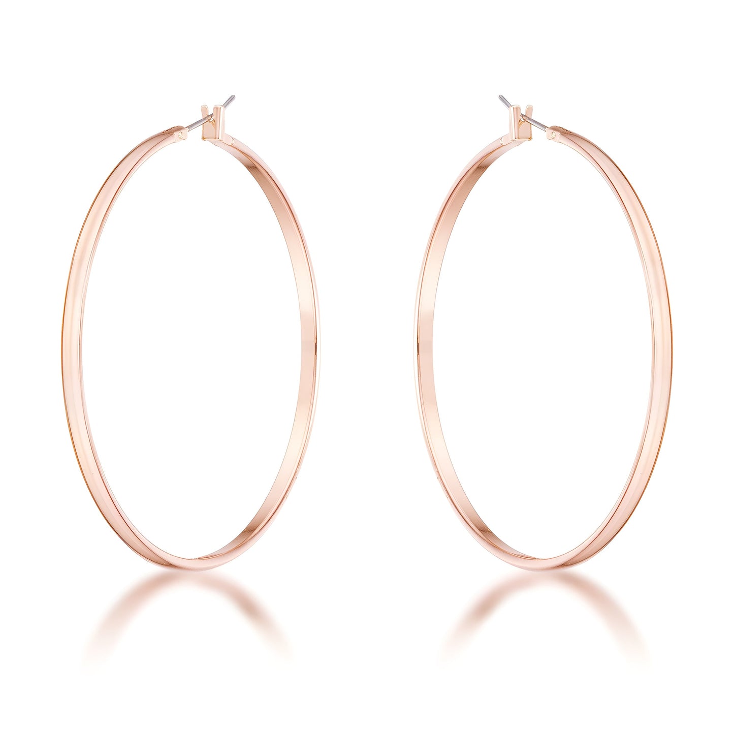 55MM ROSE GOLD CLASSIC HOOP EARRINGS - PIERGIORGIO CERRONI