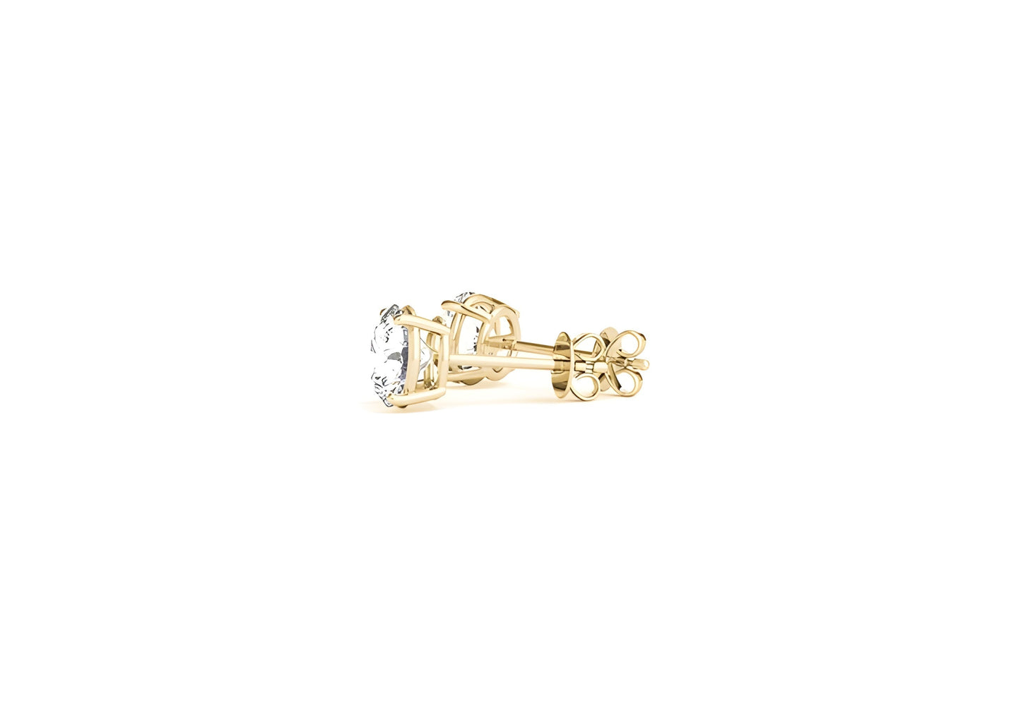 2 CTTW CERTIFIED IGI LAB GROWN ROUND DIAMOND STUD EARRINGS 14K YELLOW GOLD (G/VS2)