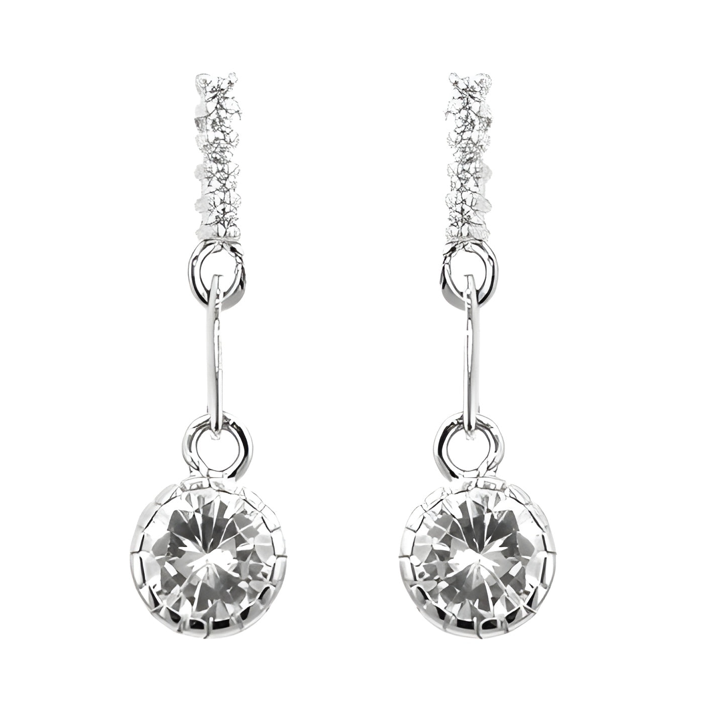 SIMPLE CZ DROP EARRINGS