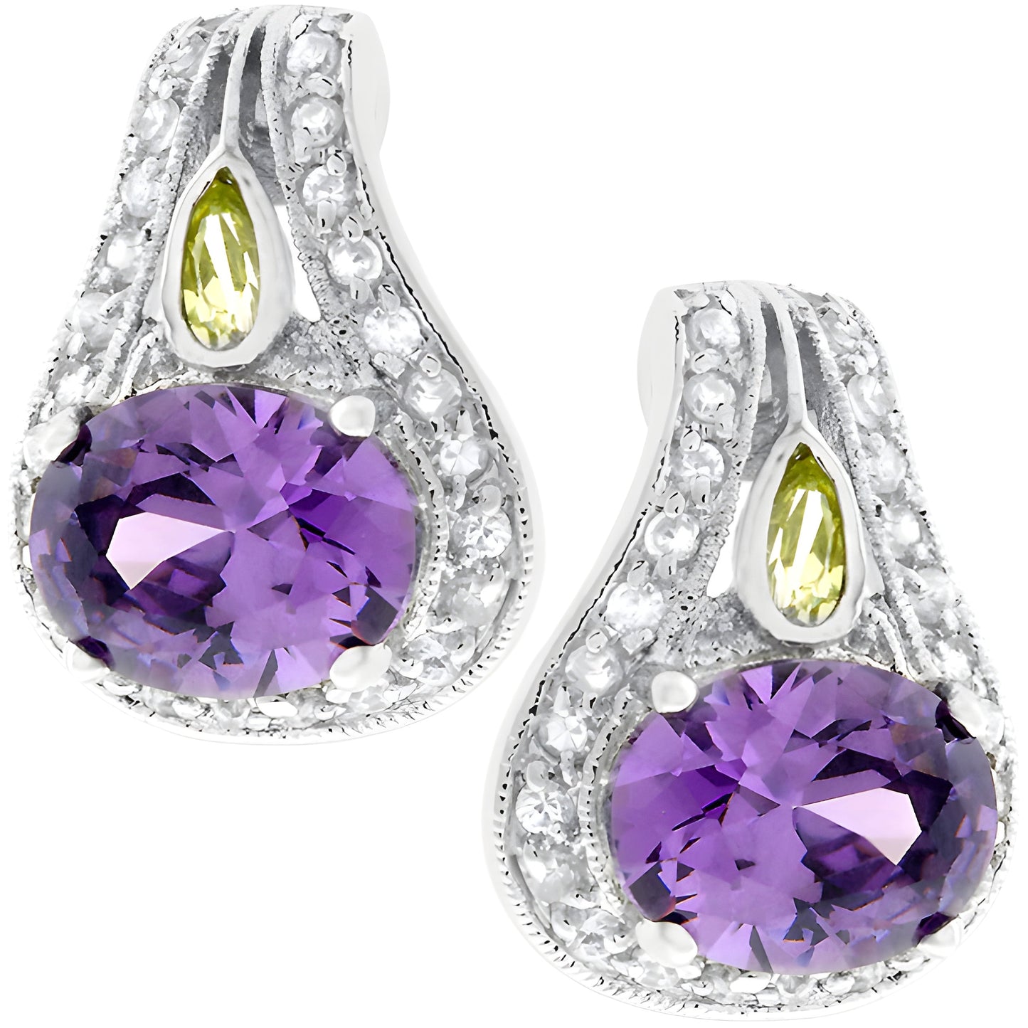 MAJESTIC AMETHYST CZ EARRINGS