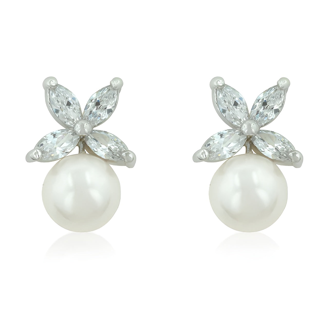 BUTTERFLY PEARL STUD EARRINGS - PIERGIORGIO CERRONI