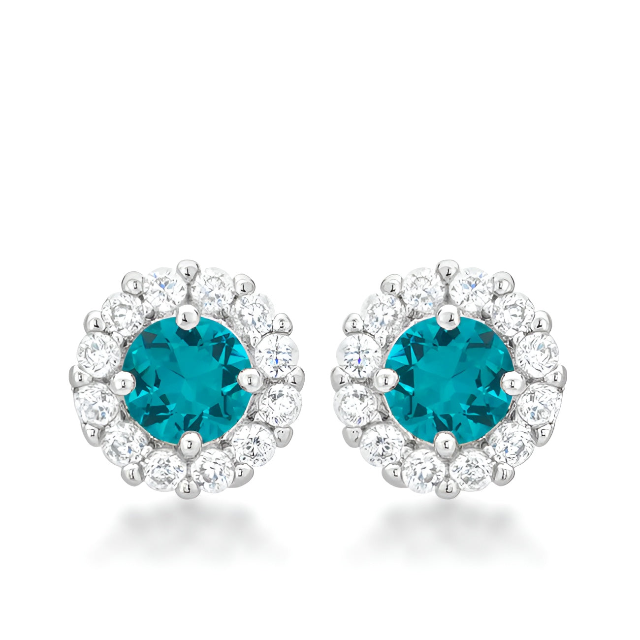 BELLA BRIDAL EARRINGS IN AQUA