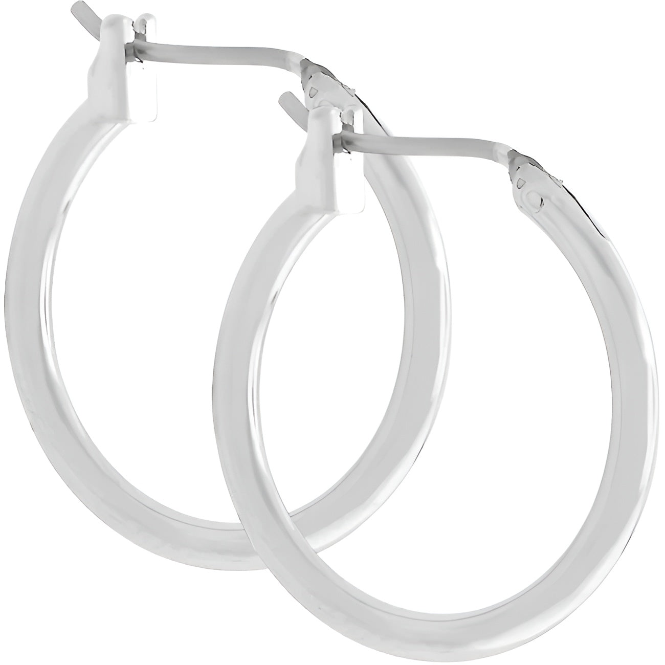SIMPLE SILVERTONE HOOP EARRINGS - PIERGIORGIO CERRONI