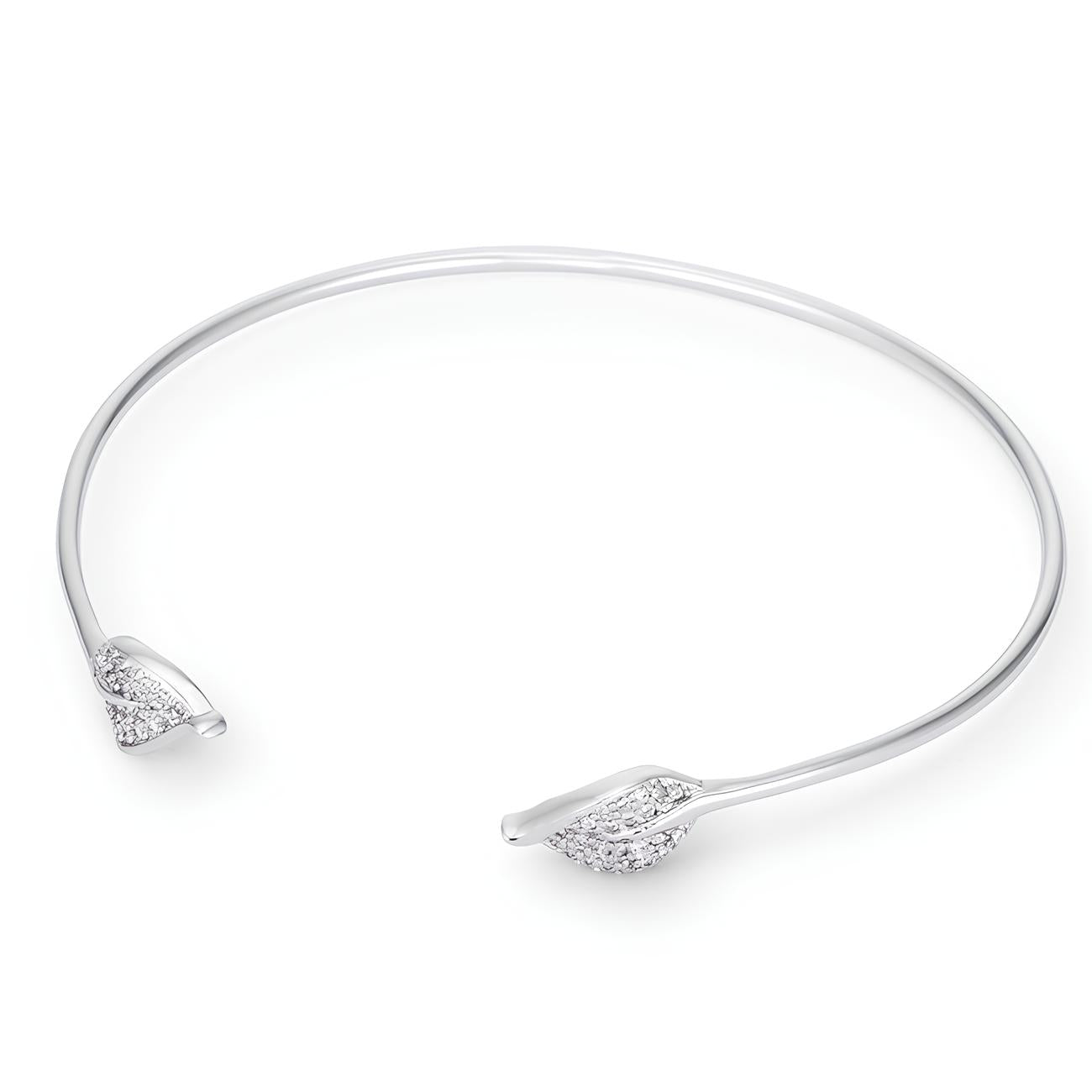 TRENDY BRACELET WITH CLEAR CZ ACCENTS