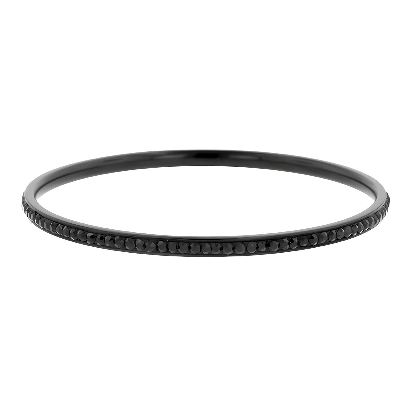 BLACK BANGLE WITH BLACK GEMS