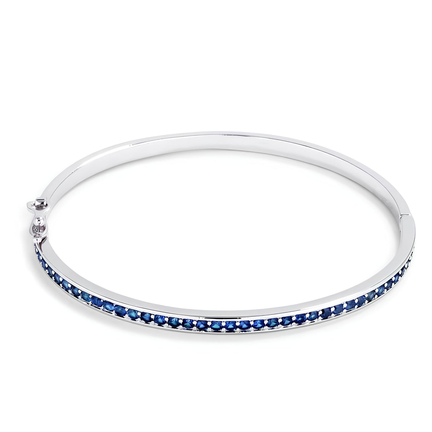 SAPPHIRE BLUE CZ BANGLE BRACELET