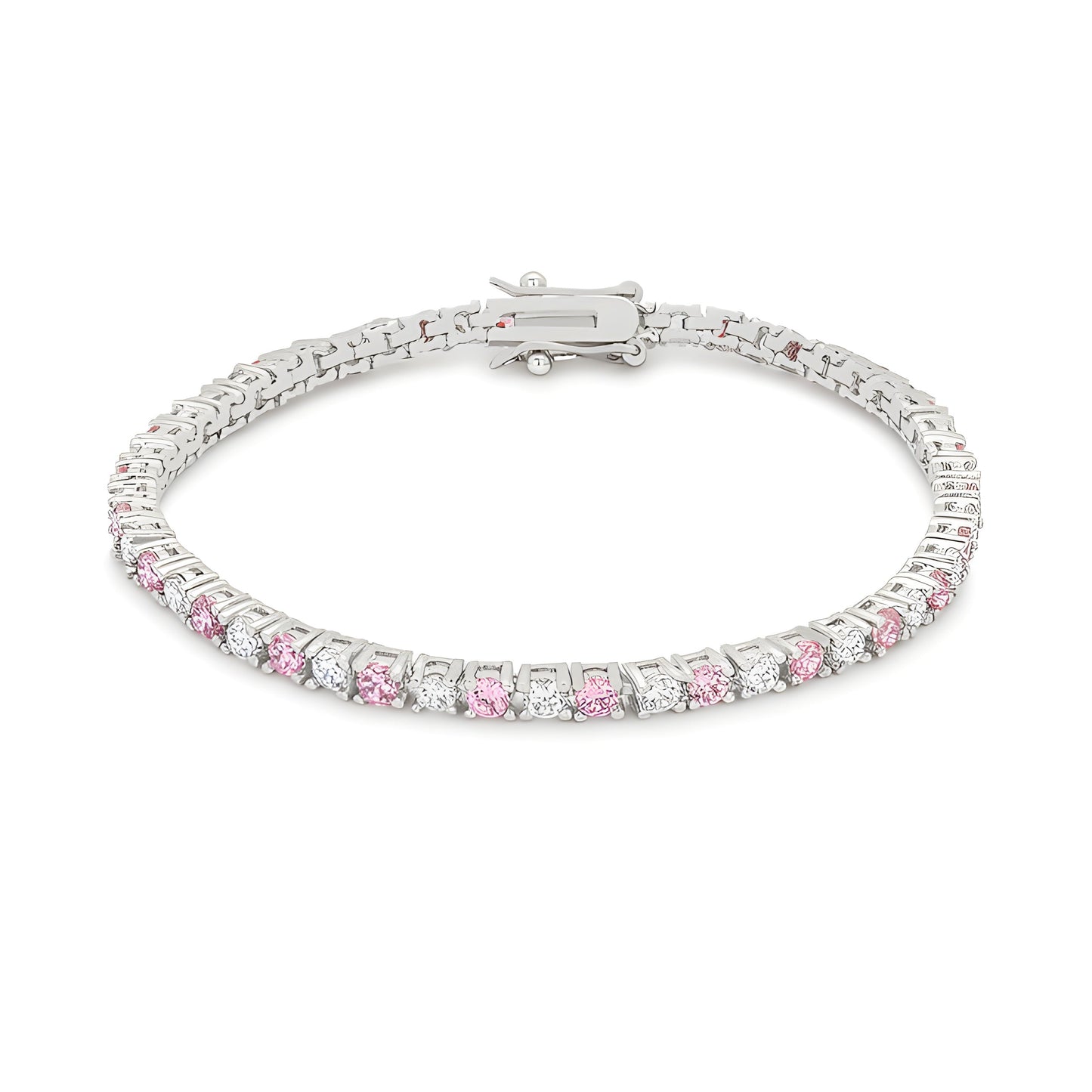 LACE PINK CZ TENNIS BRACELET