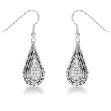 0.45 CT TEAR DROP RHODIUM EARRINGS WITH CZ - PIERGIORGIO CERRONI