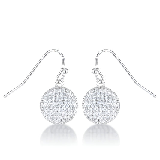 0.6 CT ELEGANT CZ DISK EARRINGS - PIERGIORGIO CERRONI