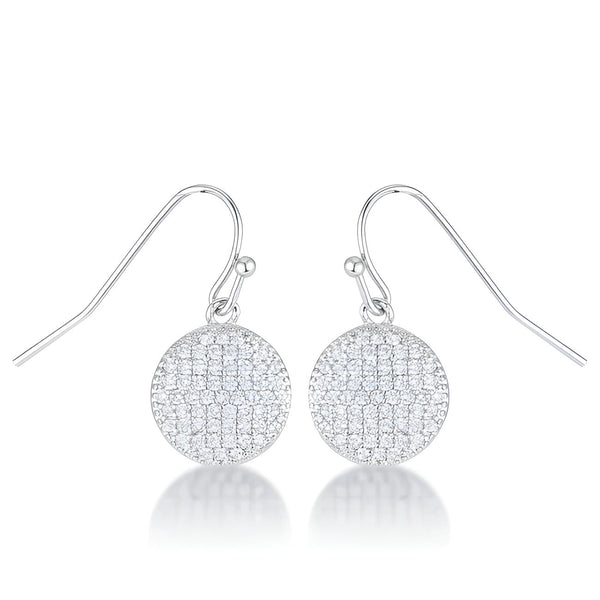 0.6 CT ELEGANT CZ DISK EARRINGS - PIERGIORGIO CERRONI