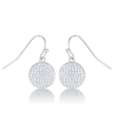 0.6 CT ELEGANT CZ DISK EARRINGS - PIERGIORGIO CERRONI