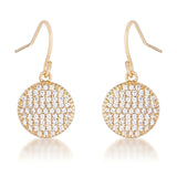 0.6 CT ELEGANT CZ GOLD DISK EARRINGS - PIERGIORGIO CERRONI