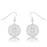 0.95 CT INTERLOCKING CIRCLE RHODIUM AND CZ EARRINGS - PIERGIORGIO CERRONI