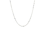 DIAMOND-CUT ALTERNATING BEAD CHAIN IN 14K WHITE GOLD (1.10 MM) - PIERGIORGIO CERRONI