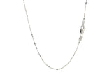 DIAMOND-CUT ALTERNATING BEAD CHAIN IN 14K WHITE GOLD (1.10 MM) - PIERGIORGIO CERRONI