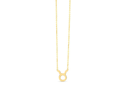 14K YELLOW GOLD TAURUS NECKLACE