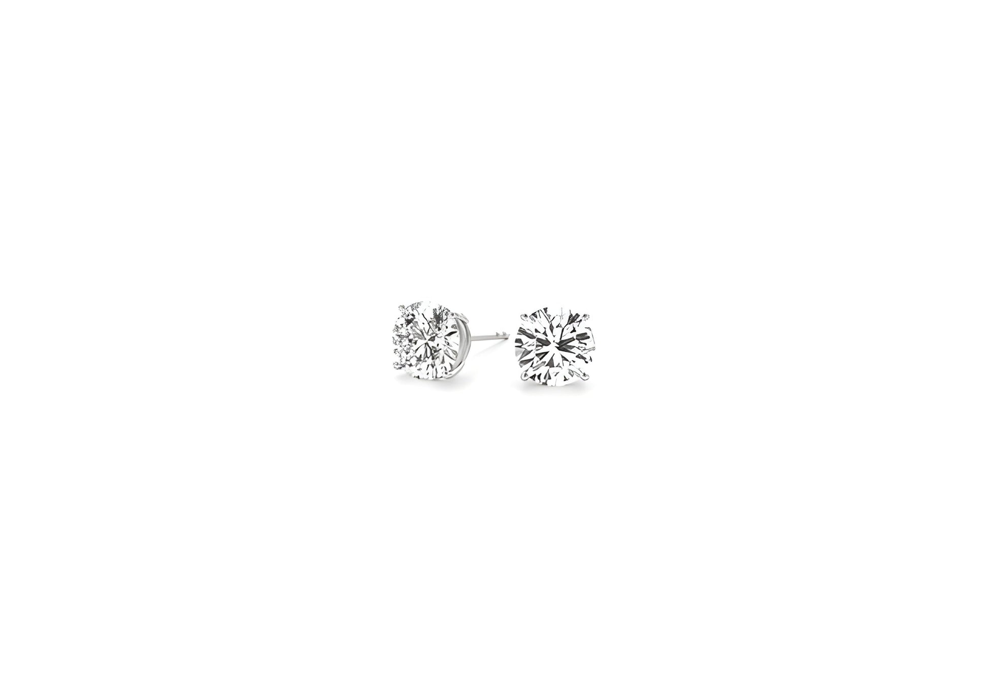 1 CTTW CERTIFIED IGI LAB GROWN ROUND DIAMOND STUD EARRINGS 14K WHITE GOLD (G/VS2) - PIERGIORGIO CERRONI