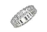 EMERALD CUT LAB GROWN DIAMOND ETERNITY RING IN 14K WHITE GOLD (3 CTTW FG/VS2)