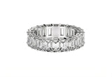 EMERALD CUT LAB GROWN DIAMOND ETERNITY RING IN 14K WHITE GOLD (3 CTTW FG/VS2)