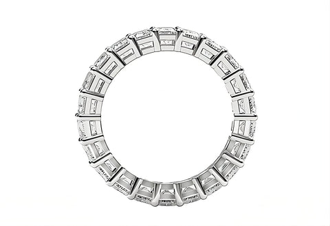 EMERALD CUT LAB GROWN DIAMOND ETERNITY RING IN 14K WHITE GOLD (3 CTTW FG/VS2)