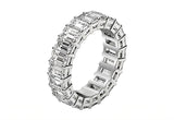 EMERALD CUT LAB GROWN DIAMOND ETERNITY RING IN 14K WHITE GOLD (3 CTTW FG/VS2)