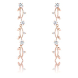 1.1 CT VINE DESIGN ROSE GOLD EARRINGS - PIERGIORGIO CERRONI