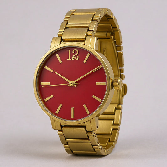 GOLD TONED WATCH - PINK
