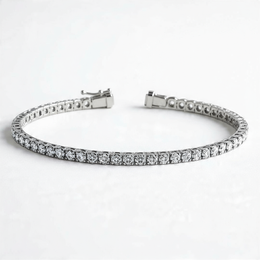 LAB GROWN ROUND DIAMOND TENNIS BRACELET IN 14K WHITE GOLD (3 CCTW F/G VS2/SI1)