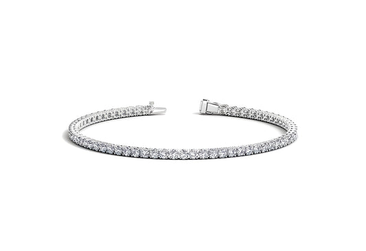 LAB GROWN ROUND DIAMOND TENNIS BRACELET IN 14K WHITE GOLD (3 CCTW F/G VS2/SI1)