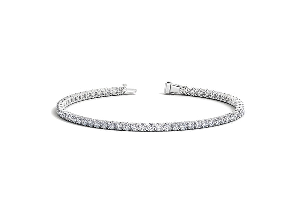 LAB GROWN ROUND DIAMOND TENNIS BRACELET IN 14K WHITE GOLD (3 CTTW F/G VS2/SI1)