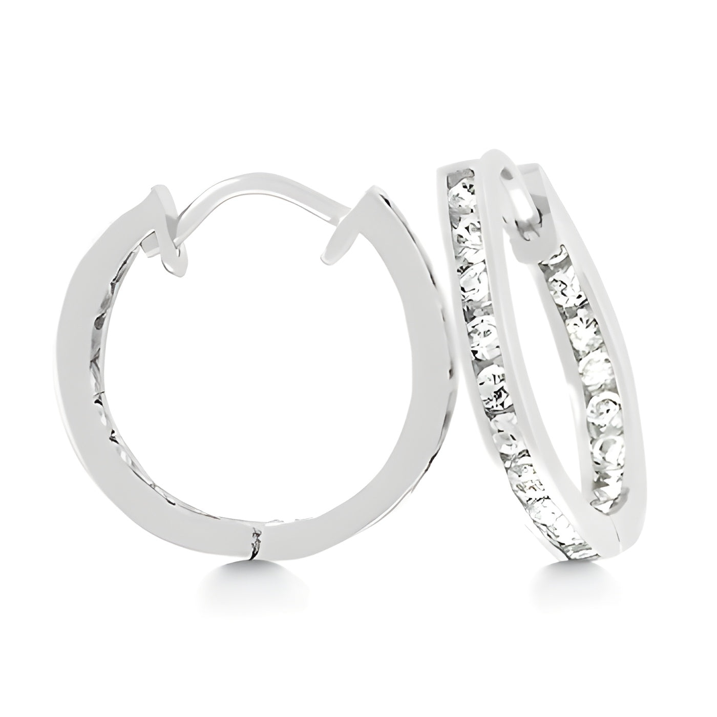 19 MM SILVERTONE INSIDE-OUT HOOPS