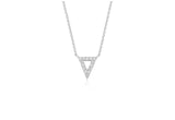 DIAMOND INVERTED TRIANGLE PENDANT IN 14K WHITE GOLD