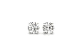 4 CTTW CERTIFIED IGI LAB GROWN ROUND DIAMOND STUD EARRINGS 14K WHITE GOLD (G/VS2)