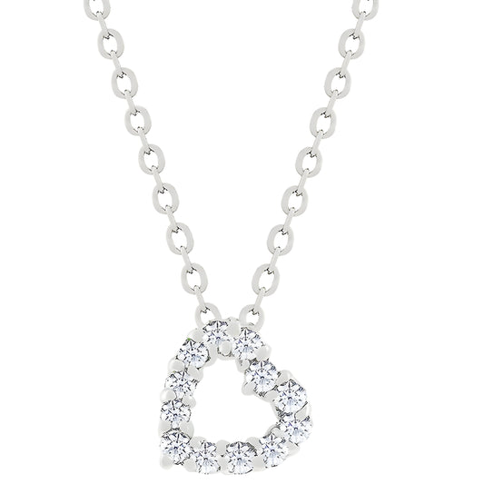 CZ HEART SILHOUETTE PENDANT