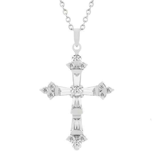 BRILLIANT CZ CROSS PENDANT