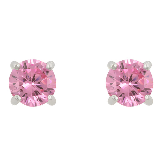PINK CZ STUD EARRINGS