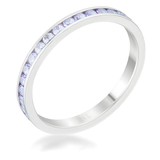 TERESA 0.5 CT LIGHT LAVENDER CZ ETERNITY BAND